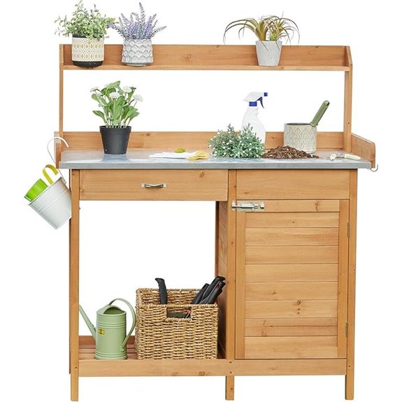 Yaheetech Outdoor Garden Potting Bench with Storage