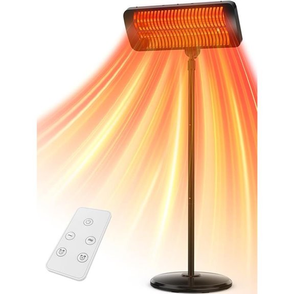 Outdoor Infrared Patio Heater with Remote and Timer