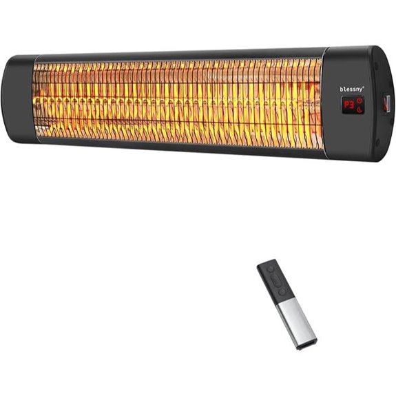Outdoor Infrared Wall Heater with Remote (1500W)