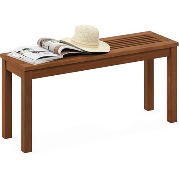 Furinno FG181110-C Tioman Outdoor Backless Bench Natural,1-Pack