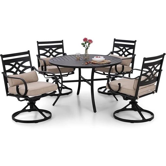 Sophia & William 4-Piece Swivel Patio Dining Set