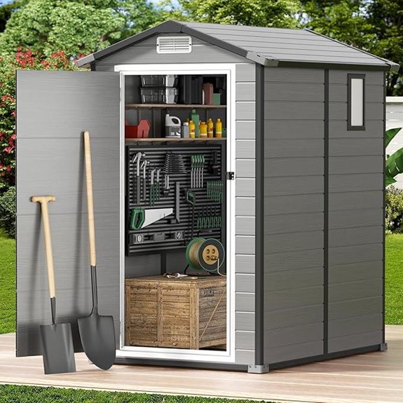 outdoor resin storage shed