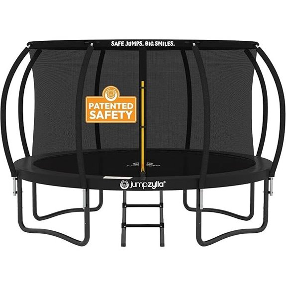 Jumpzylla Outdoor Enclosure Trampoline with Ladder