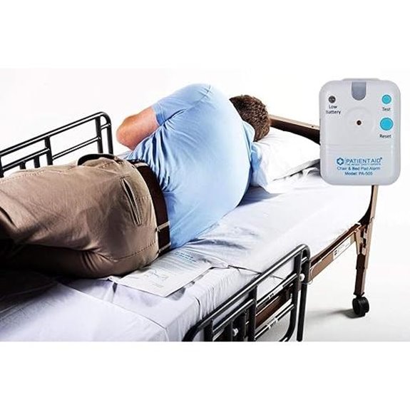 Patient Bed Alarm with Motion Sensor Pad and Mounts