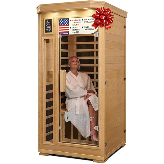 LifePro 1-Person Infrared Sauna with Chromotherapy