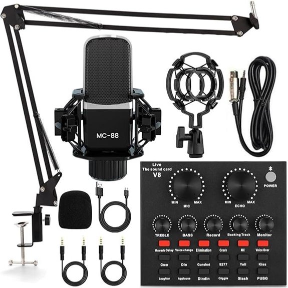 Podcast Equipment Bundle with Microphone and Audio Interface