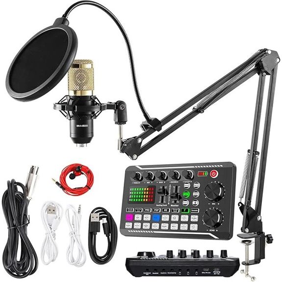 SINWE Podcast Microphone Bundle with Voice Changer