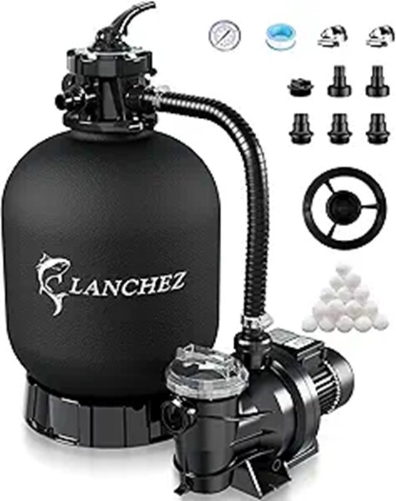 LANCHEZ 18 Pool Sand Filter Pump with Timer