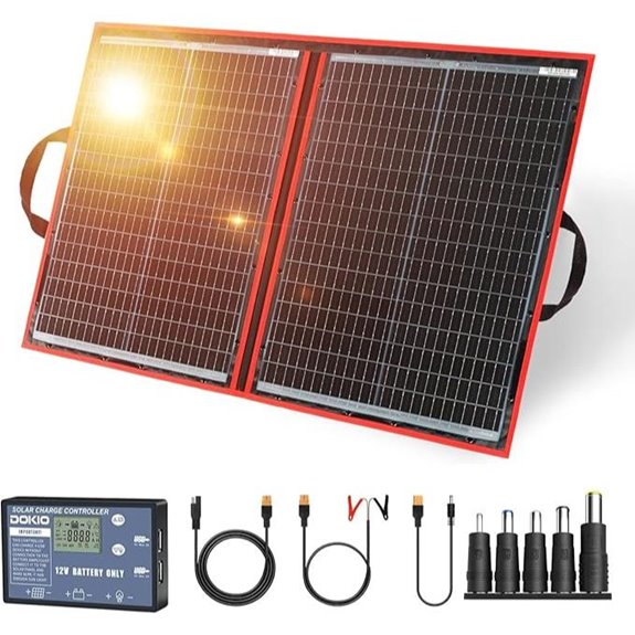 DOKIO 100W Portable Foldable Solar Panel Kit