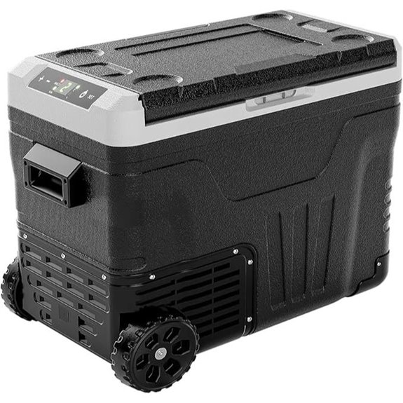 EUHOMY 12V Portable 53QT Cooler with Wheels