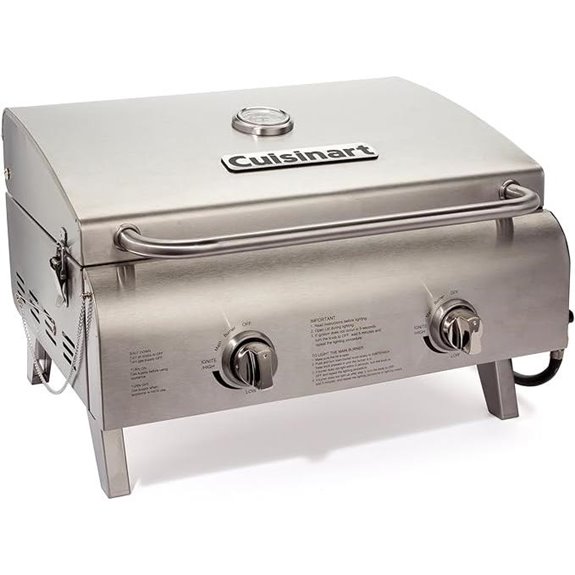 Cuisinart Portable Propane Gas Grill 2-Burner 20,000 BTU