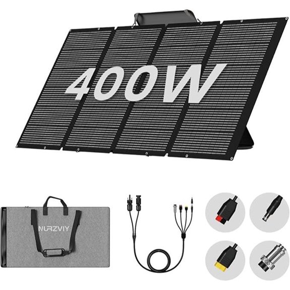 Foldable 400W Solar Panel with Stand for Camping