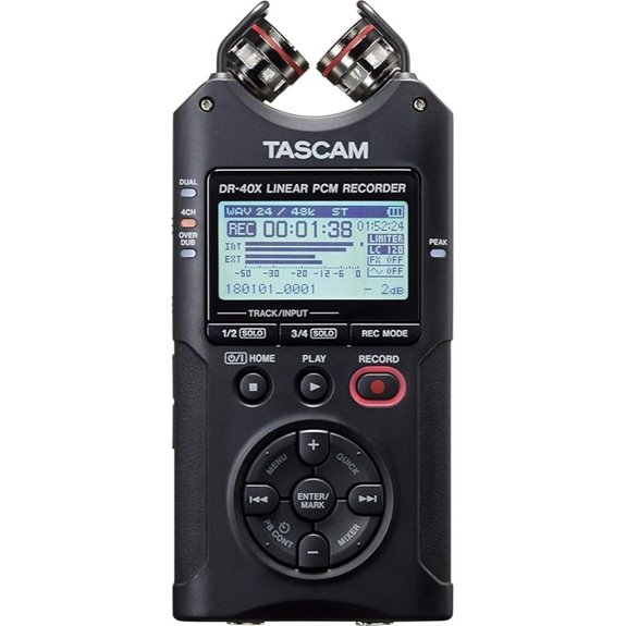 TASCAM DR-40X Portable 4-Track Handheld Recorder