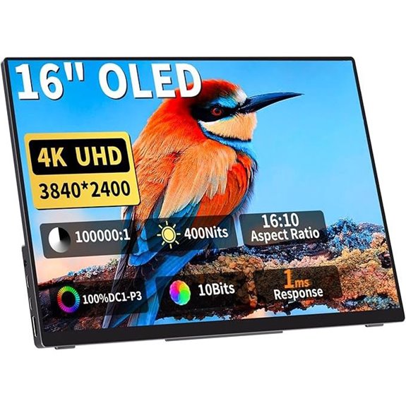 16 4K OLED Portable Monitor with Case