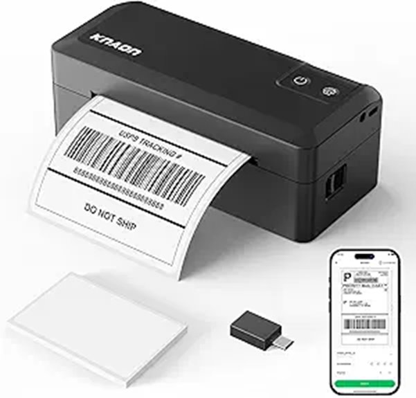 Portable 4x6 Bluetooth Thermal Label Printer