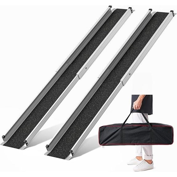 Telescoping Wheelchair Ramp 7ft (2 Pack)