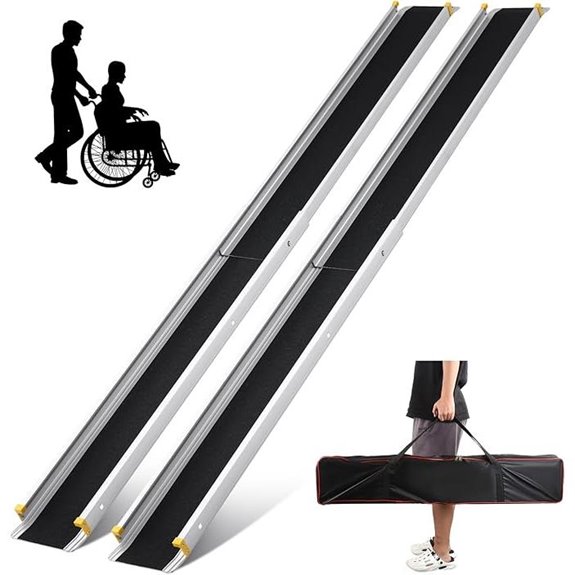 Adjustable Portable Wheelchair Ramp with Storage Bag