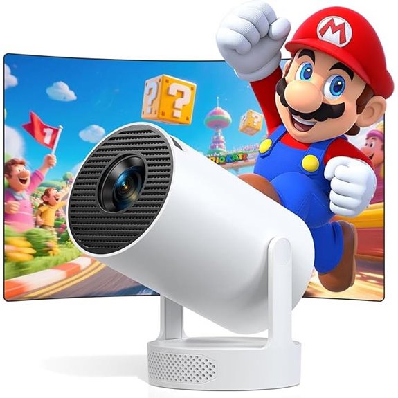 Smart Mini Projector with Android 11 & 4K Support