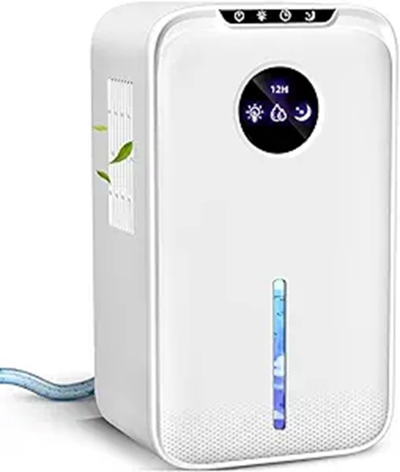 Portable Dehumidifier with Timer and Drain Hose