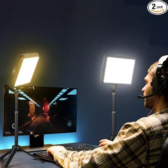 Arsoer 2-Pack Portable Dimmable Studio Lights