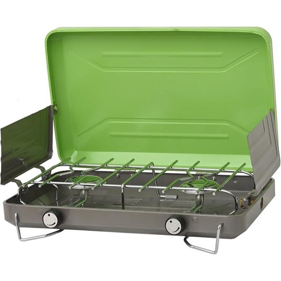 Flame King Portable 2-Burner Camping Stove Grill