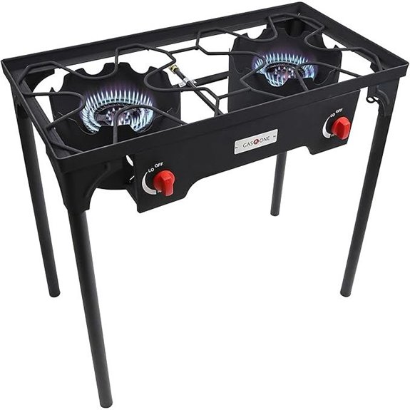 Gas One Double Burner Camp Stove with Regulator