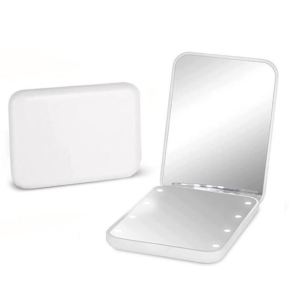 Kintion Compact LED Travel Makeup Mirror (2-Sided)