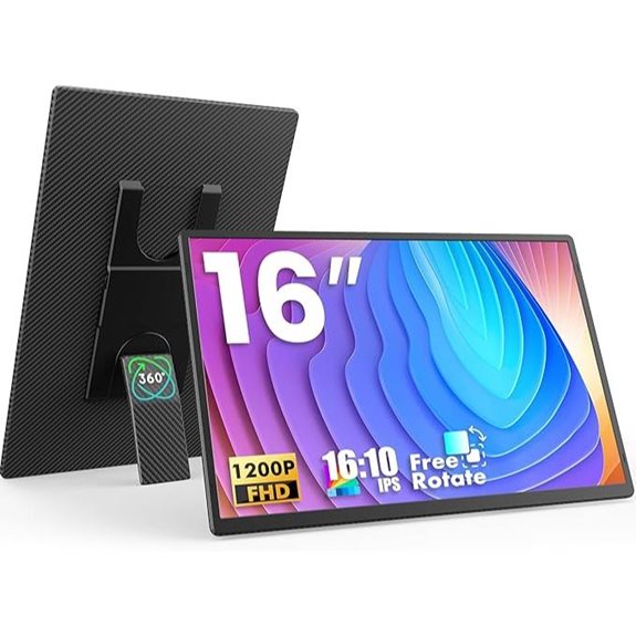 Portable 16 FHD Monitor with Speakers and Cover