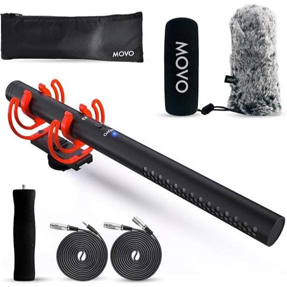 Movo X3-II Shotgun Microphone with Accessories