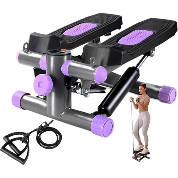Mini Stepper Exercise Machine with Resistance Bands
