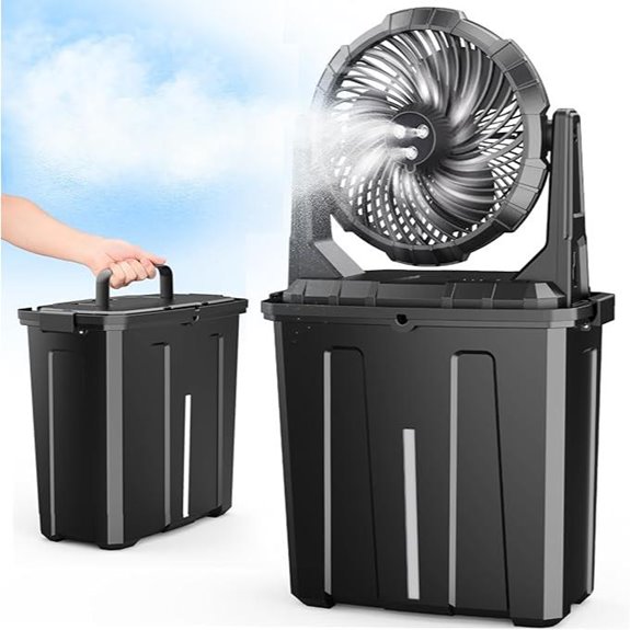 Ausic Portable Misting Fan with Rechargeable Battery