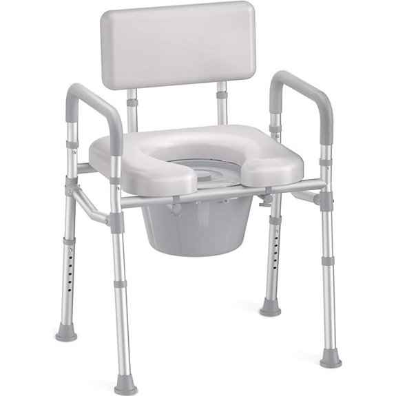 portable padded bedside commode