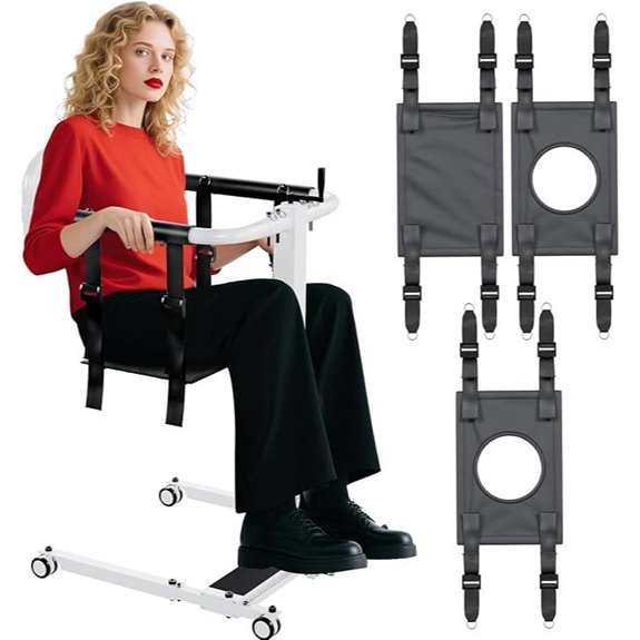 Portable Patient Lift Chair with Cushions 287lbs Capacity