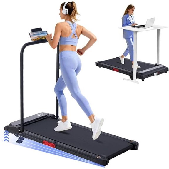 Portable Home Treadmill with Incline and Handles