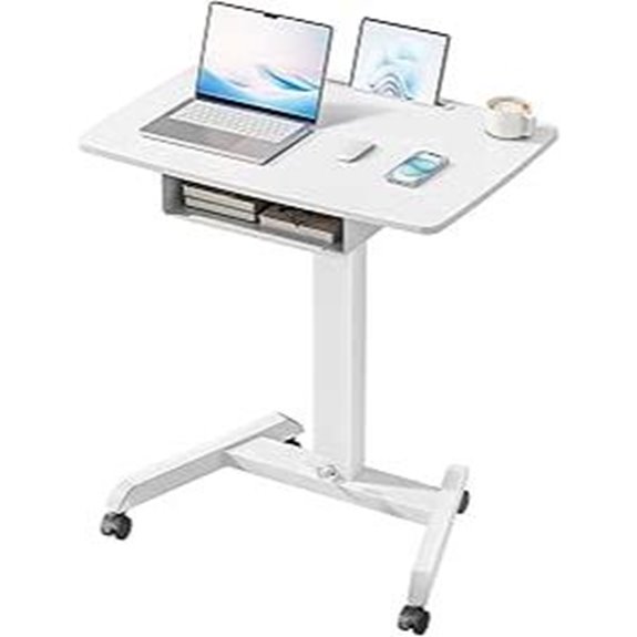 Mobile Adjustable Laptop Desk with Wheels
