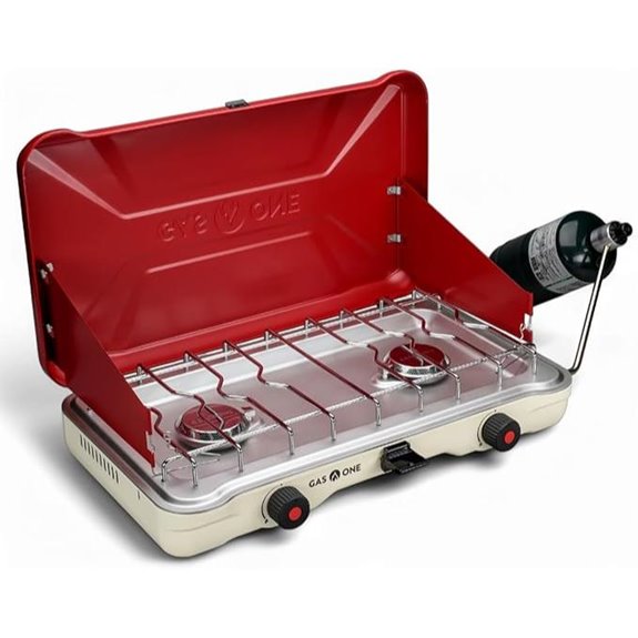 GasOne Portable Camping Stove with Wind Guard