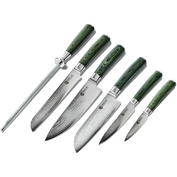 HexClad 6-Piece Japanese Damascus Knife Set