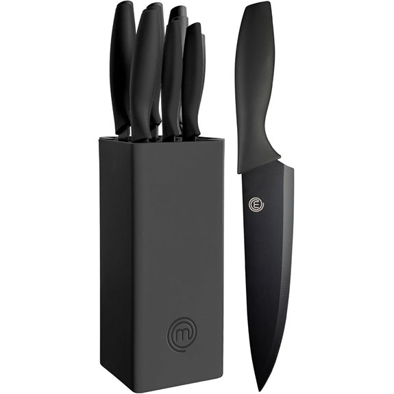 MasterChef Knife Set with Block and Soft Grip Handles