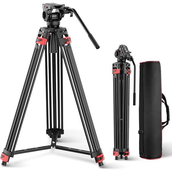 NEEWER 74 Video Tripod with Fluid Head