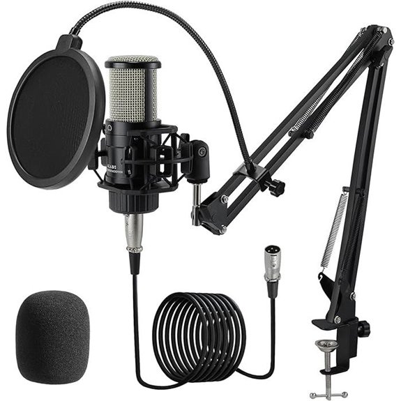 ALABS XLR Condenser Microphone Kit with Boom Arm