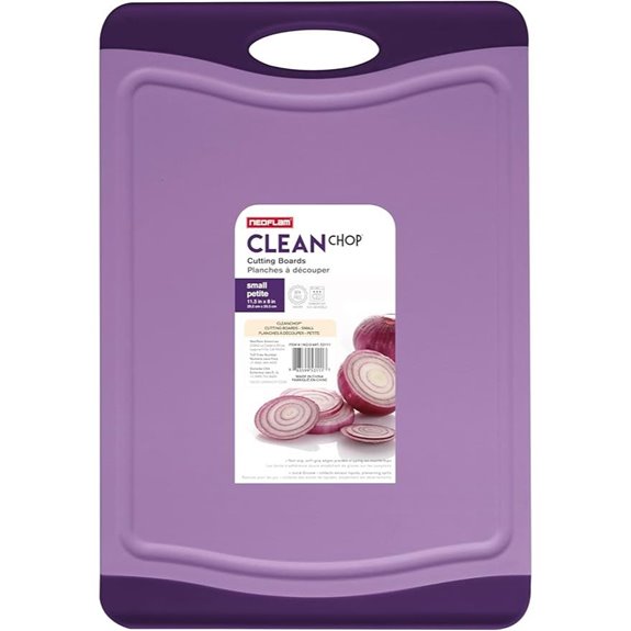 Neoflam Flutto Poly Cutting Board Purple Large Handle