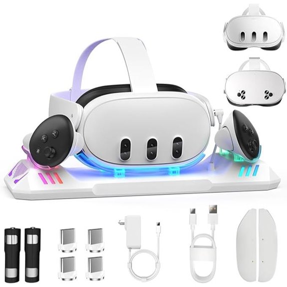 Meta Quest 3 Charging Dock with Rechargeable Batteries