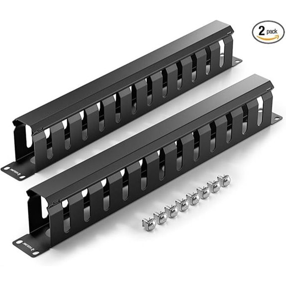 VCELINK 1U Server Rack Cable Management 2-Pack