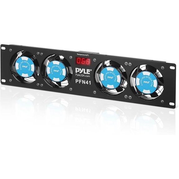 Pyle 19” Rack Cooling Fans with Digital Display