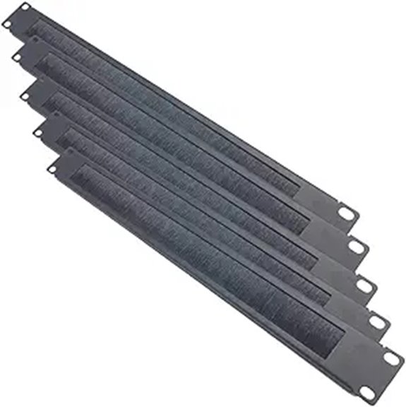 5-Pack 1U Rack Mount Cable Management Strip