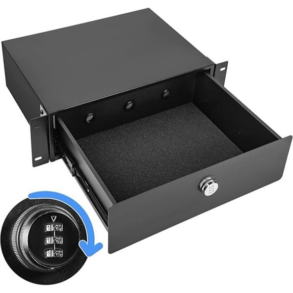 3U Rack Mount Drawer with Lock and Smooth Rails