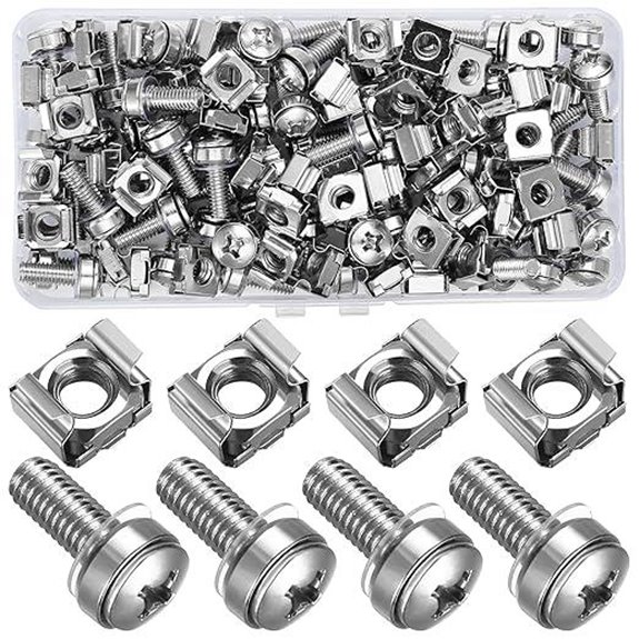Rack Mount Screws & Cage Nuts (110 pcs/55 set)