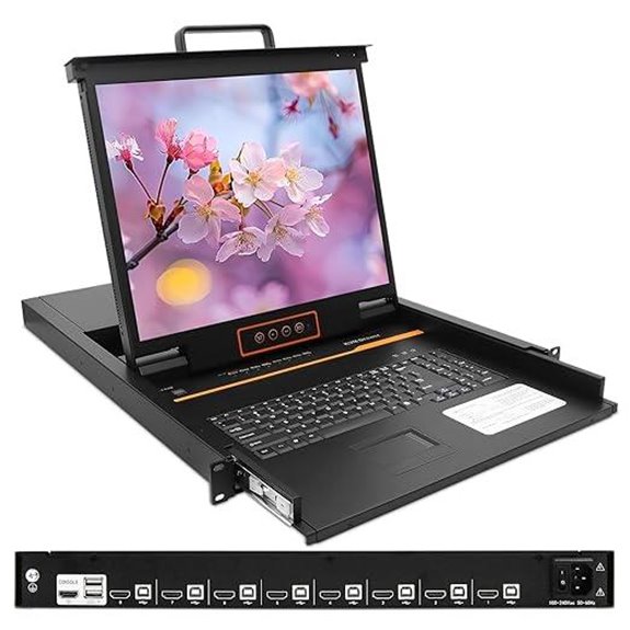 1U Rack Mount KVM Console with HDMI Switch