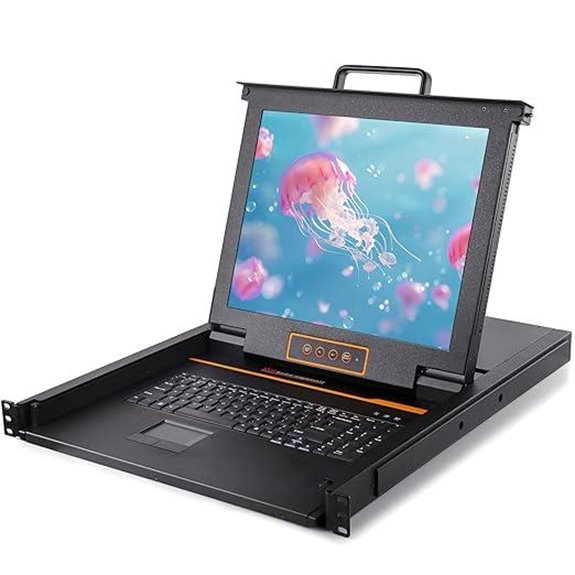 Rack Mount KVM Console with Monitor and VGA