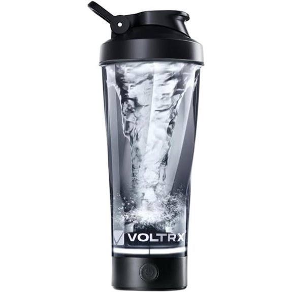 VOLTRX Electric Protein Shaker Bottle 24 oz USB Rechargeable